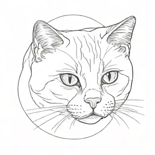 british shorthair cat tattoo design idea