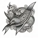 Moana manta ray tattoo design idea