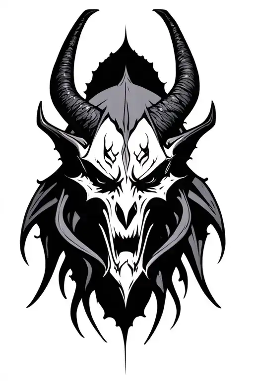 Demon curse mark tattoo design idea
