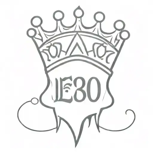 lebron crown in the middle inside hamsa  with number 627  tattoo design idea