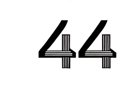 "444" tattoo design idea