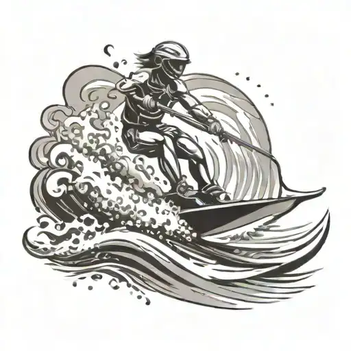 Water Ski tattoo design idea