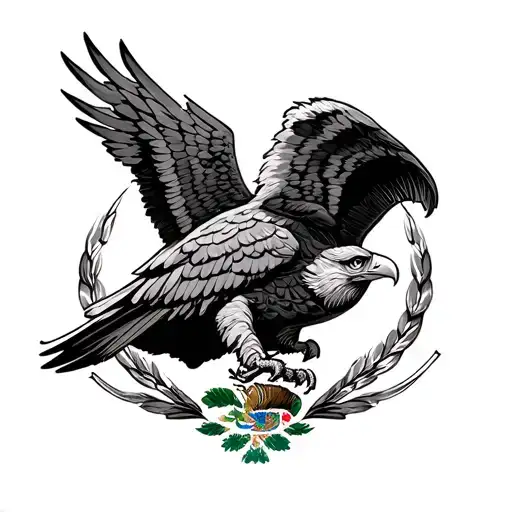 mexican eagle tattoo design idea