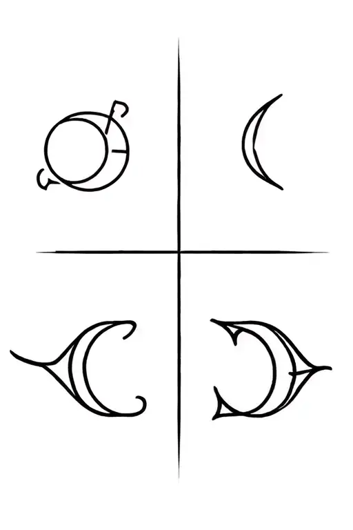 zodiac signs cancer Gemini libra Pisces Sagittarius tattoo design idea