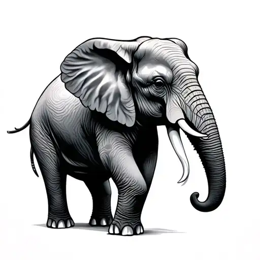 elephant japanese tattoo design idea