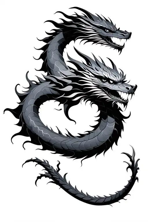 dragon minimalist line tattoo tattoo design idea