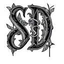 initials SD and CD combined  tattoo design idea