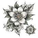flor de maga flower blooming tattoo design idea