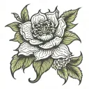 flor de maga flower blooming tattoo design idea