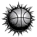 mandala with ball of basketball in the middle make the ball more it clearer tattoo design idea