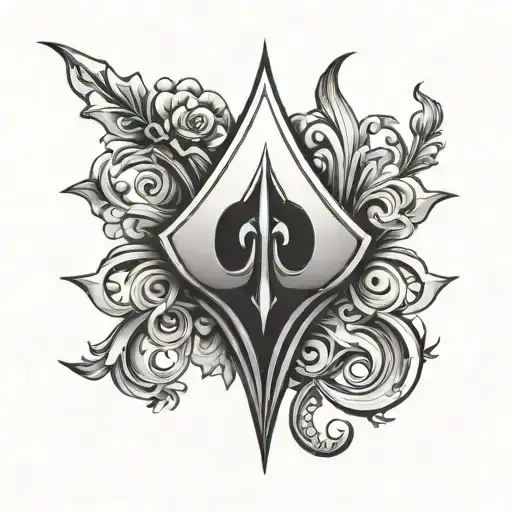 Q Spade tattoo design idea