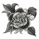 shreya name tattoo design idea
