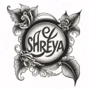shreya name tattoo design idea