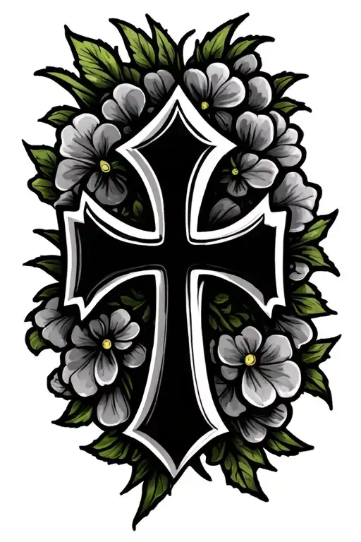 Irish cross tattoo design idea