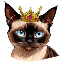 siamese cat dressed as disney evil queen tattoo design idea