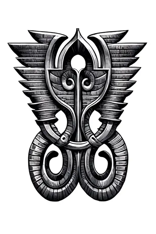  triskelion  egyptian symbol of  balance, movement, and the unity of the past, present, future tattoo design idea