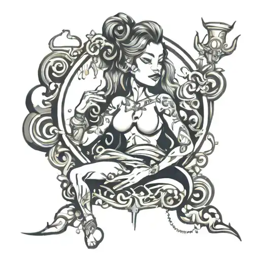 the one who carries light within herself inside tattoo design idea