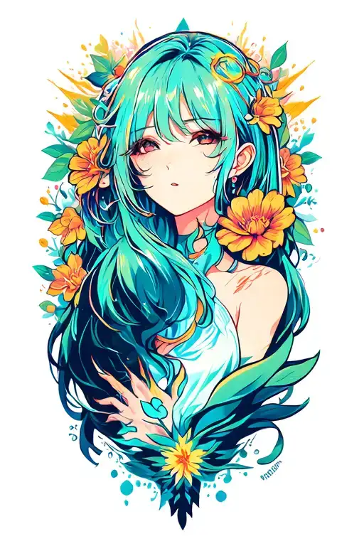 positive energy only tattoo design idea