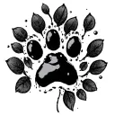 ladybug paw print tattoo design idea