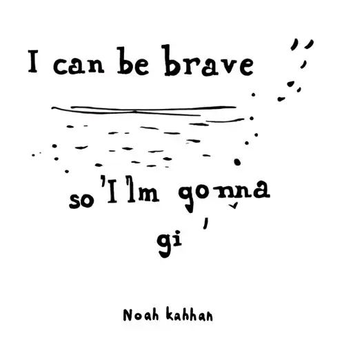 "I can be brave so I’m gonna gi" Noah kahan fear of water song lyrics tattoo design idea