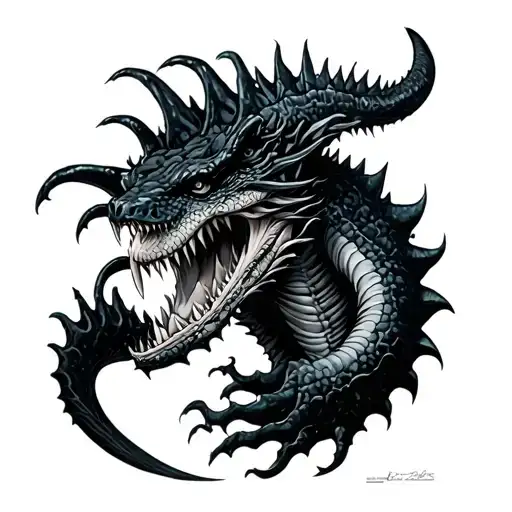 Sea Monster tattoo design idea