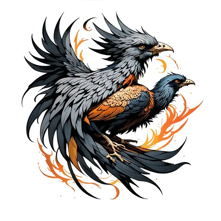 Phoenix tattoo design idea