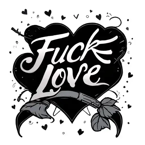 Fuck Love tattoo design idea