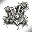 Gambling your life tattoo design idea