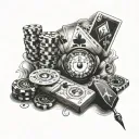 Gambling your life tattoo design idea