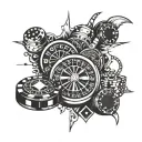 Gambling your life tattoo design idea