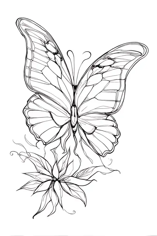 Butterfly effect writing tattoo design idea