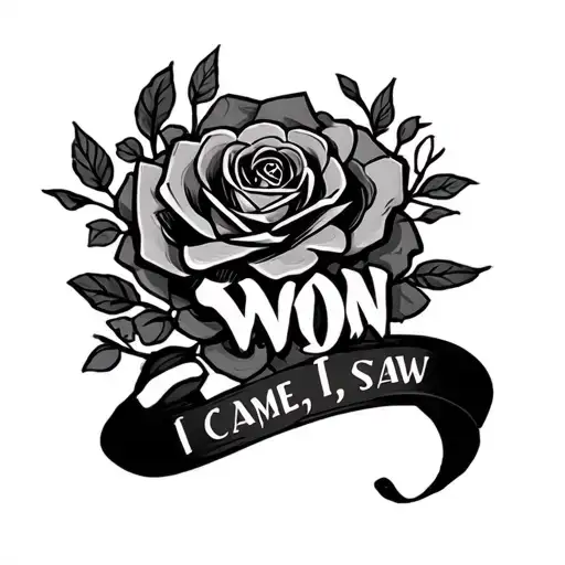 I came, I saw, I won tattoo design idea