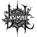 "Jasmine Damian" ambigram tattoo design idea