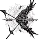 Bow & Arrow tattoo design idea