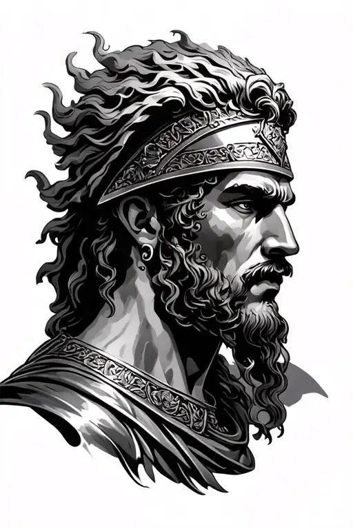 Prometheus and Roman solider The iris tattoo design idea