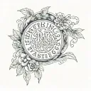 A phrase that says "everything passes" with a trebol tattoo design idea