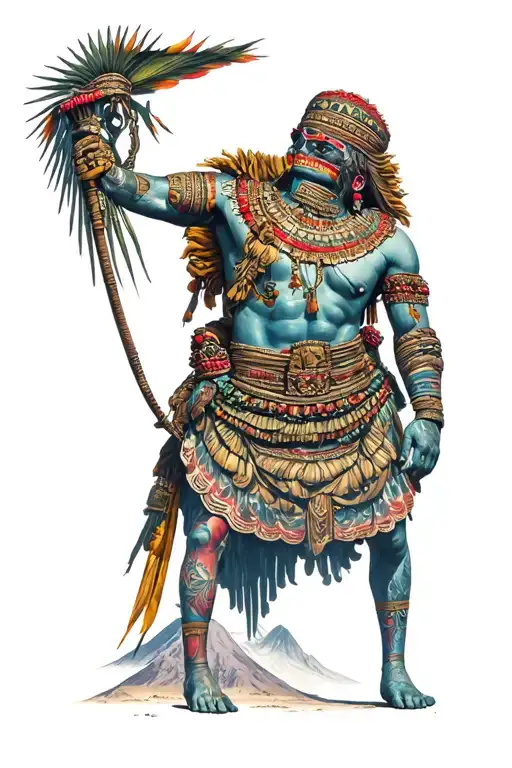 Popocatepetl loading Iztaccíhuatl tattoo design idea