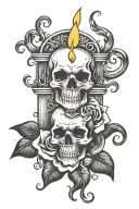 candle burning at both ends tattoo design idea