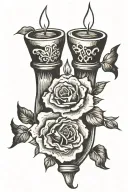 candle burning at both ends tattoo design idea