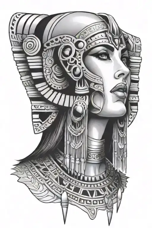 Cleopatra costume tattoo design idea