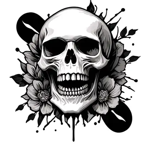 Harley Skull tattoo design idea