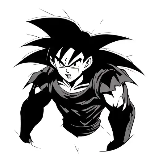 goku ultra instinct tattoo design idea
