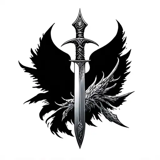 Lord of the rings knife "narsil" tattoo design idea