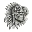 Mexican Aztec tattoo design idea