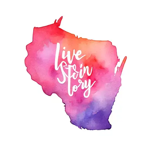 California, Wisconsin, love story, live in texas tattoo design idea