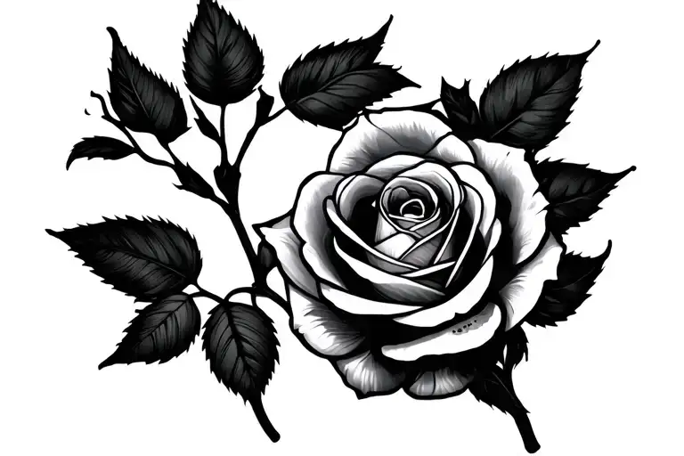 "freckles" and a rose next to it tattoo design idea