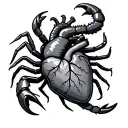 Heart Scorpion tattoo design idea