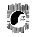 Vertical line pattern with hidden names Luna and Lavin, inspired by barcode typography tattoo design idea