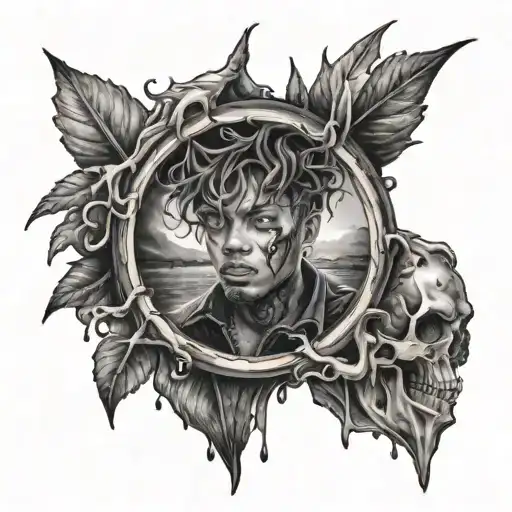 Juice Wrld Abyss tattoo design idea