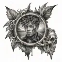 Juice Wrld Abyss tattoo design idea